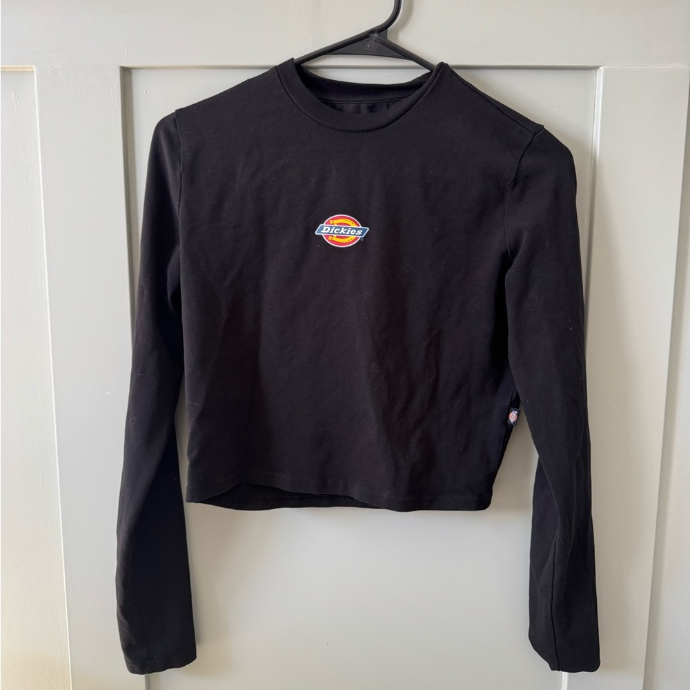 Dickies Black Cropped Long Sleeve Tee